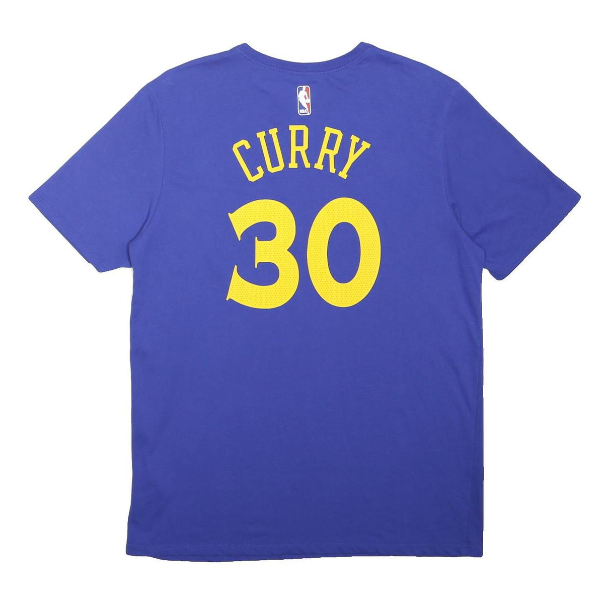 NIKE Mens Blue Golden State Warriors Sports Top Short Sleeve Crew Neck Curry 30