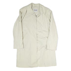 CHALOM Mens Cream Zip Jacket M Cotton Plain Classic Lightweight Comfortable