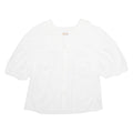 Womens Blouse White V-Neck L