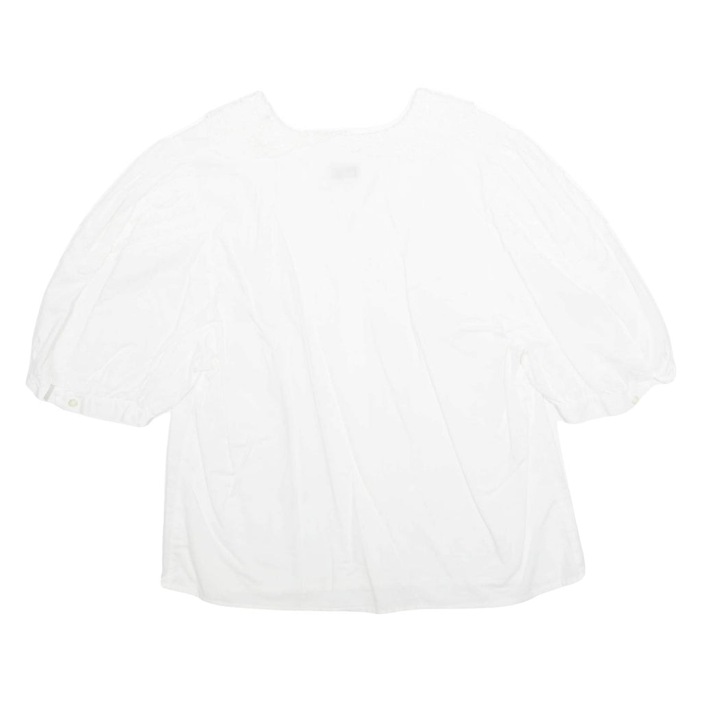 Womens Blouse White V-Neck L