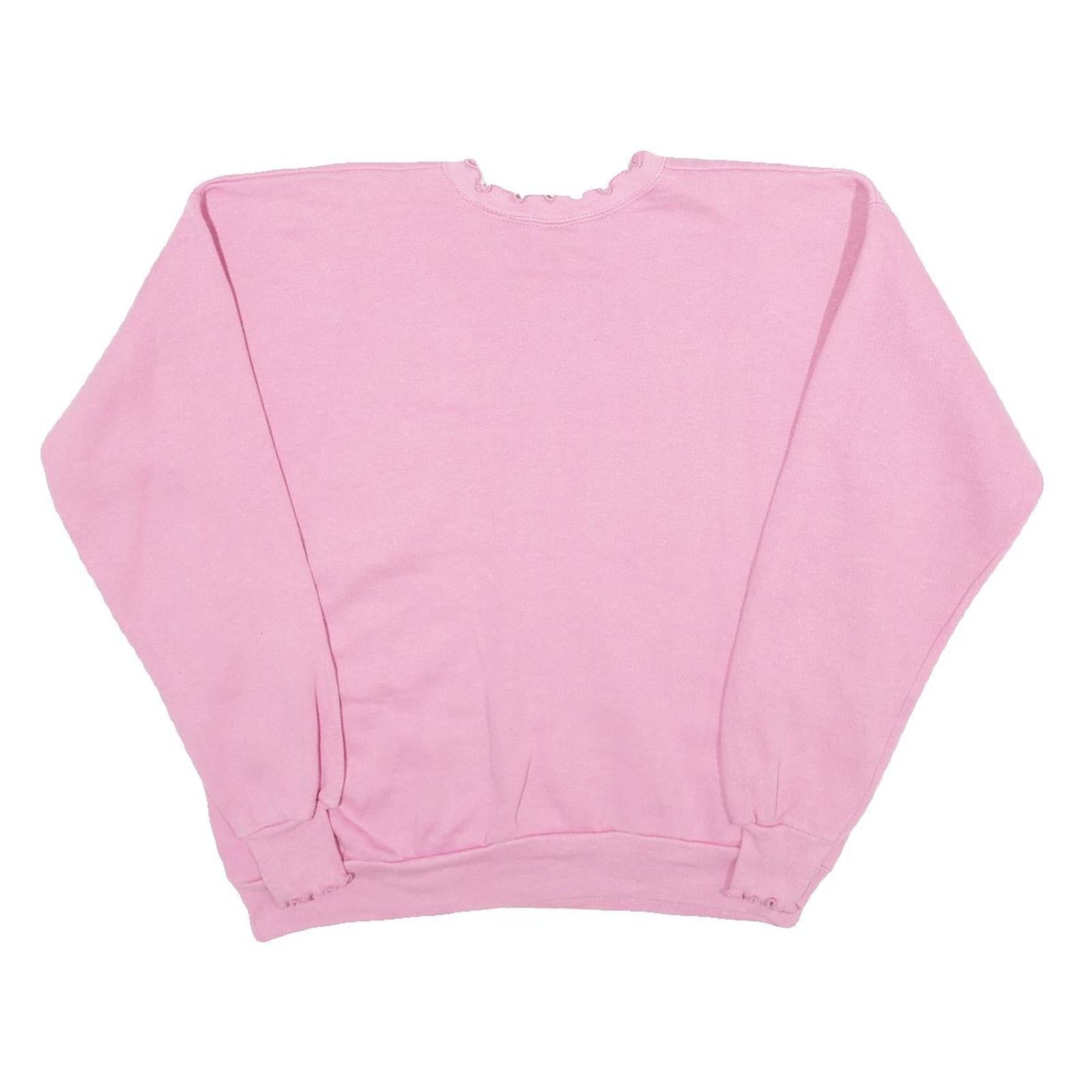 AMERICAN IMPRESSIONS Womens Pink Sweatshirt L Crew Neck Soft Cotton Blend