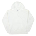 ADIDAS Womens White Hoodie UK 6 Cotton Blend Casual Pullover Sweatshirt