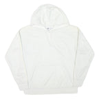 ADIDAS Womens White Hoodie UK 6 Cotton Blend Casual Pullover Sweatshirt
