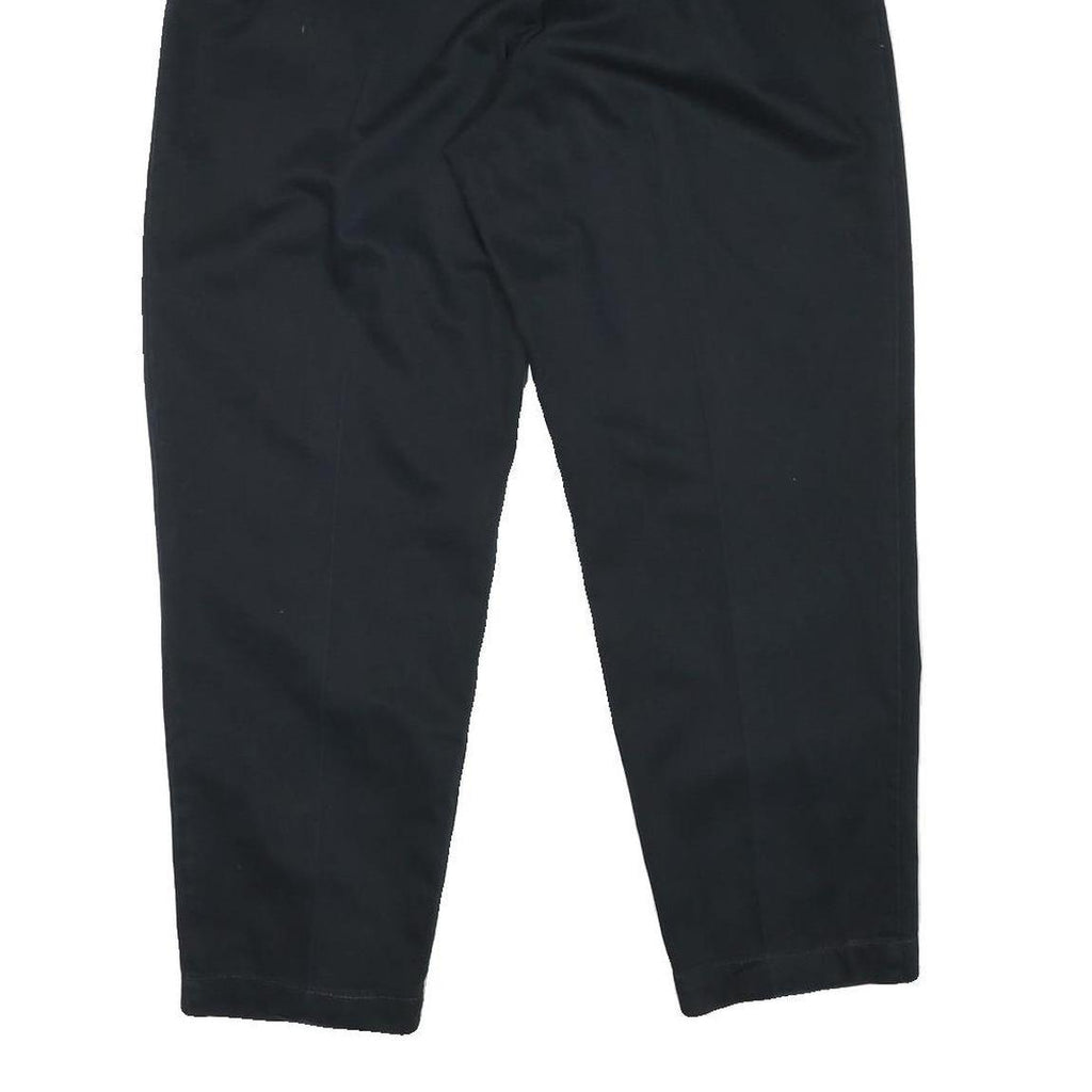 LEE Mens Cotton Blend Black Relaxed Tapered Trousers W29 L27 Classic Casual Zip