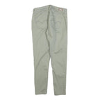 LEVI'S Womens Cotton Blend Slim Green Trousers W26 L25 Stylish Zip Closure