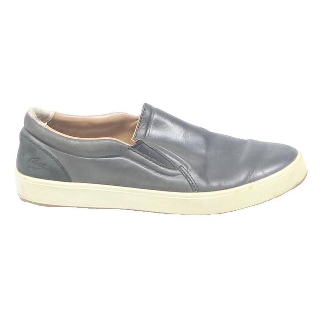 LACOSTE Womens Leather Slip-On Casual Shoes Grey UK 5 Comfortable Stylish