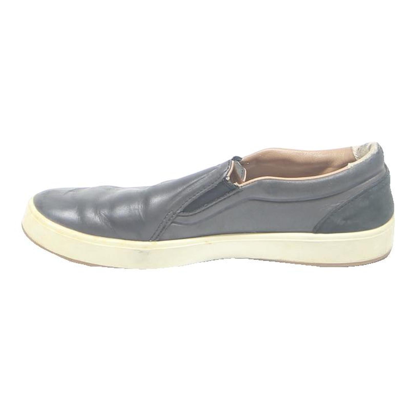 LACOSTE Womens Leather Slip-On Casual Shoes Grey UK 5 Comfortable Stylish