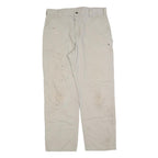 CARHARTT Mens Cotton Blend Beige Regular Fit Straight Trousers W36 L34 Workwear