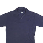 LACOSTE Mens Blue XL Short Sleeve Plain Cotton Blend Polo Shirt Classic Logo