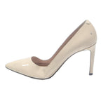 HUGO BOSS Womens Pointed Toe Pump Heels Leather Cream UK 4.5 Classic Chic