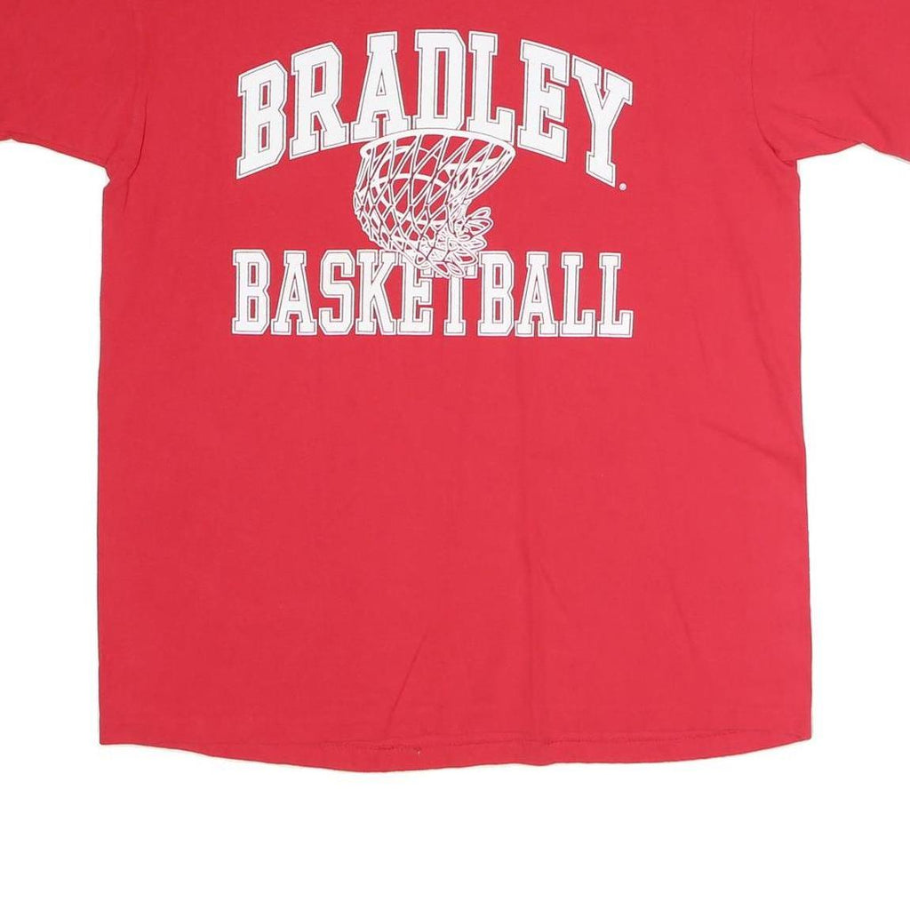 MV SPORT Mens Red Bradley Basketball T-Shirt XL Short Sleeve Crew Neck Cotton