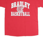 MV SPORT Mens Red Bradley Basketball T-Shirt XL Short Sleeve Crew Neck Cotton