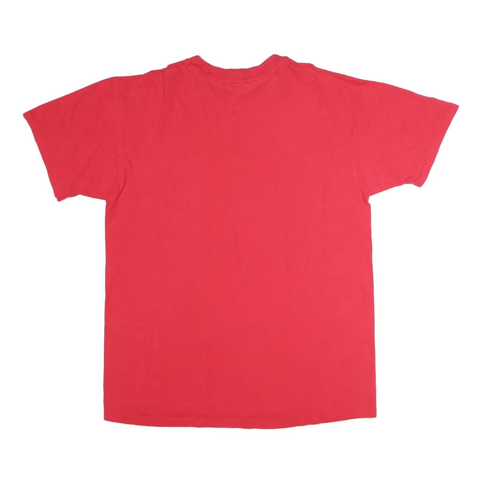 MV SPORT Mens Red Bradley Basketball T-Shirt XL Short Sleeve Crew Neck Cotton