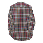 RALPH LAUREN SPORT Womens Brown & Red Checked Shirt S Casual Cotton Blend