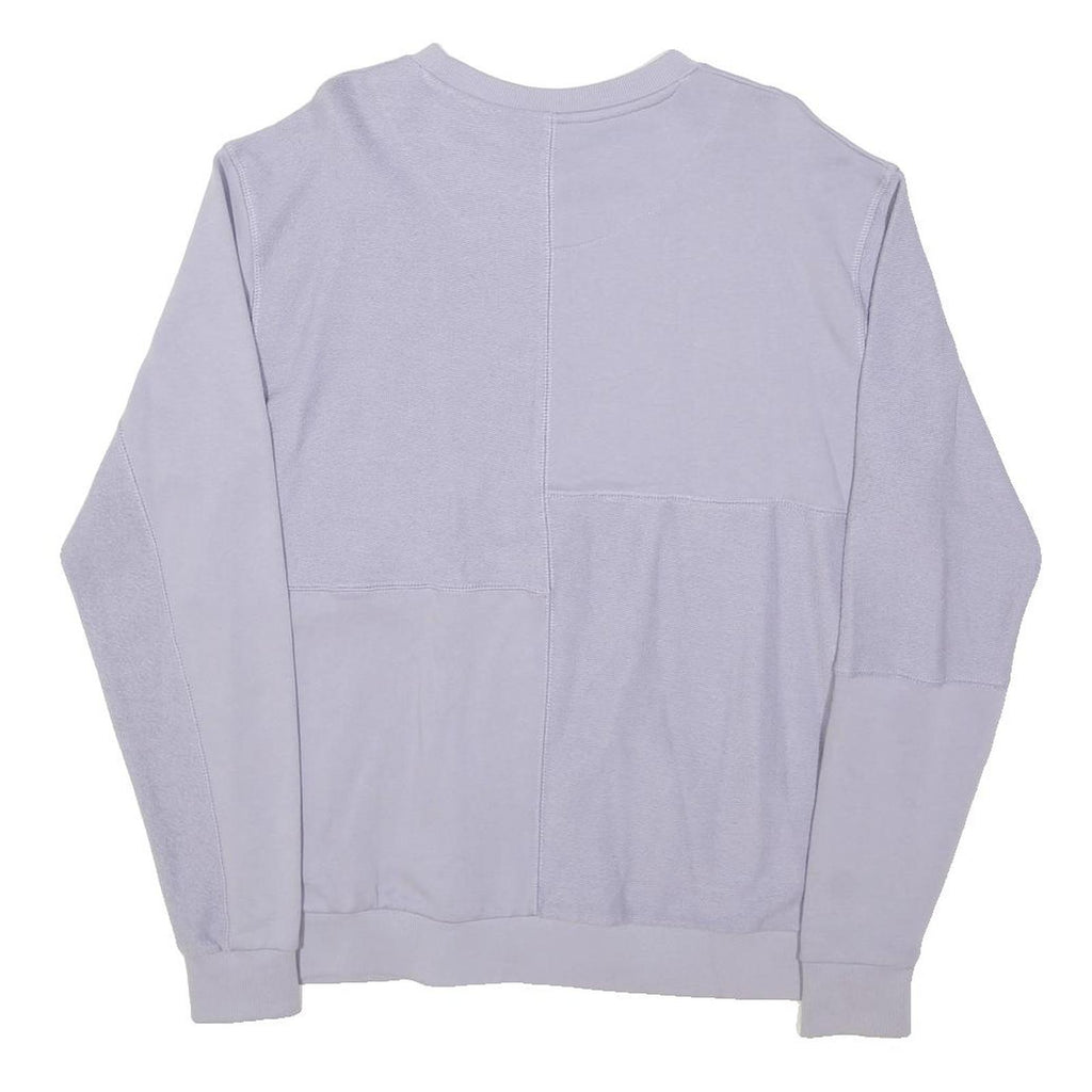 KANI Womens Lilac Patchwork Cotton Blend Crew Neck S Sweatshirt Casual