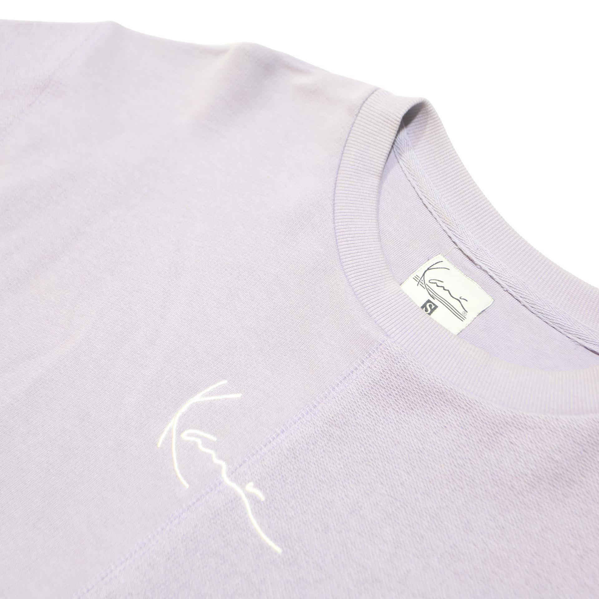 KANI Womens Lilac Patchwork Cotton Blend Crew Neck S Sweatshirt Casual
