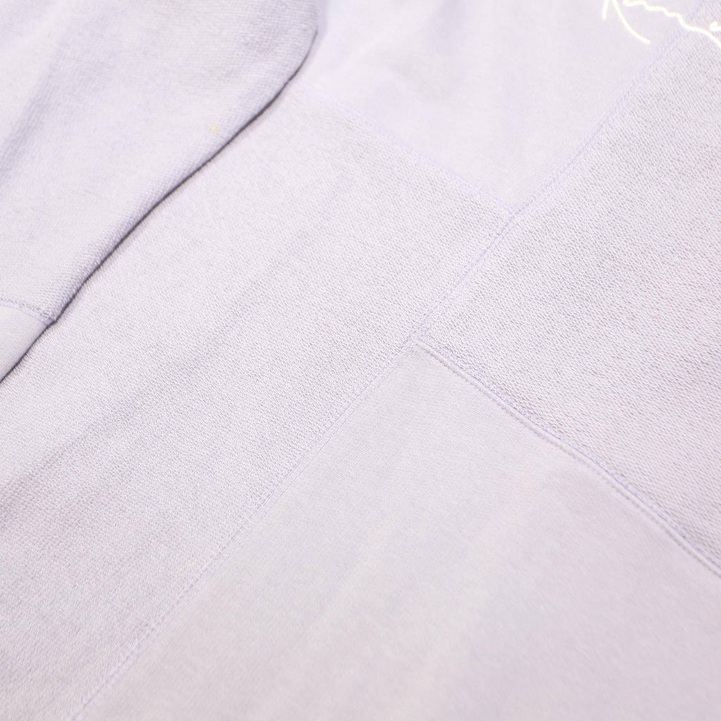 KANI Womens Lilac Patchwork Cotton Blend Crew Neck S Sweatshirt Casual
