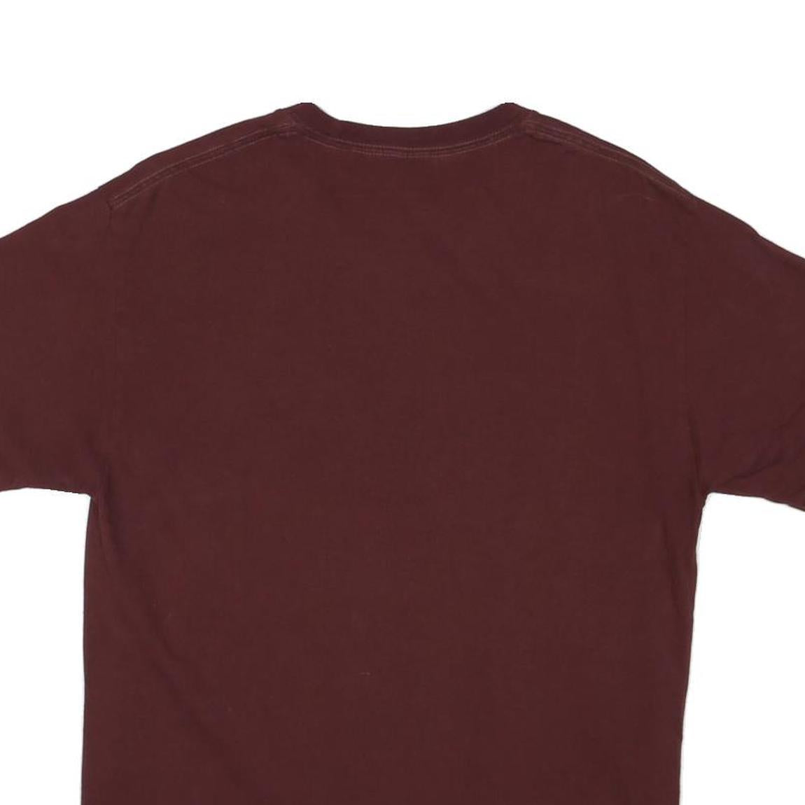 HANES Mens Maroon Colorado Hockey Graphic T-Shirt M Short Sleeve Crew Neck