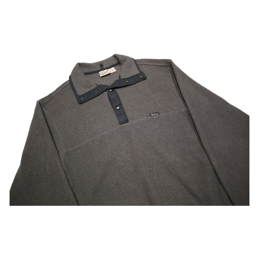 WOOLRICH Mens Grey Plain Pullover Crew Neck Basic Knit L Fleece Jumper