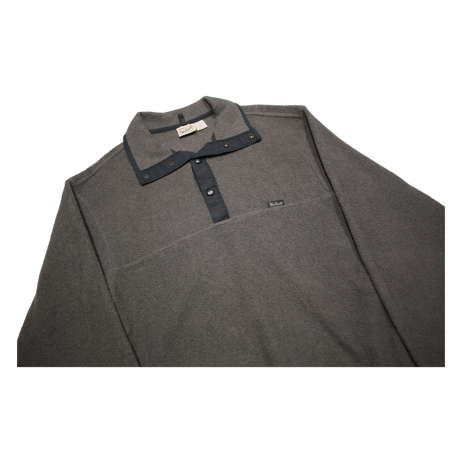 WOOLRICH Mens Grey Plain Pullover Crew Neck Basic Knit L Fleece Jumper