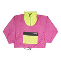 RIVELLA Womens Pink & Yellow Zip Jacket L Polyester Colourblock Outdoor Casual