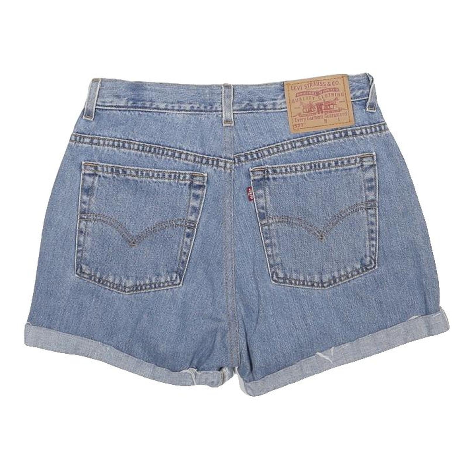 LEVI'S Womens Denim Blue Casual Shorts M W29 Rolled Hem Cotton