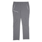KAIKKIALLA Womens Grey Polyamide Blend Straight Regular Fit Trousers W34 L34 Zip