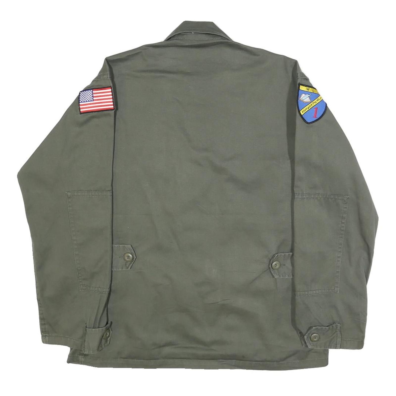 ROTHCO B.D.U Mens Green Button Cotton Blend Military Jacket S Combat Style