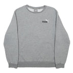 PUMA Womens Grey Crew Neck Sweatshirt M Cotton Blend Casual Pullover