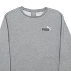 PUMA Womens Grey Crew Neck Sweatshirt M Cotton Blend Casual Pullover