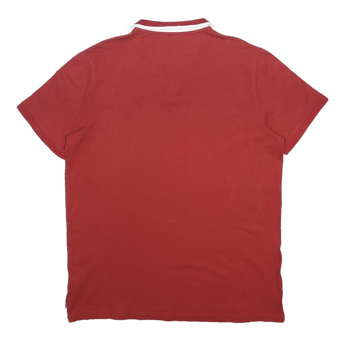 PUMA Mens Red & White Short Sleeve Plain XL Polo Shirt Cotton Blend Casual