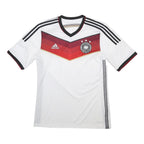 ADIDAS Mens White Black & Red German Football Shirt M Short Sleeve V-Neck