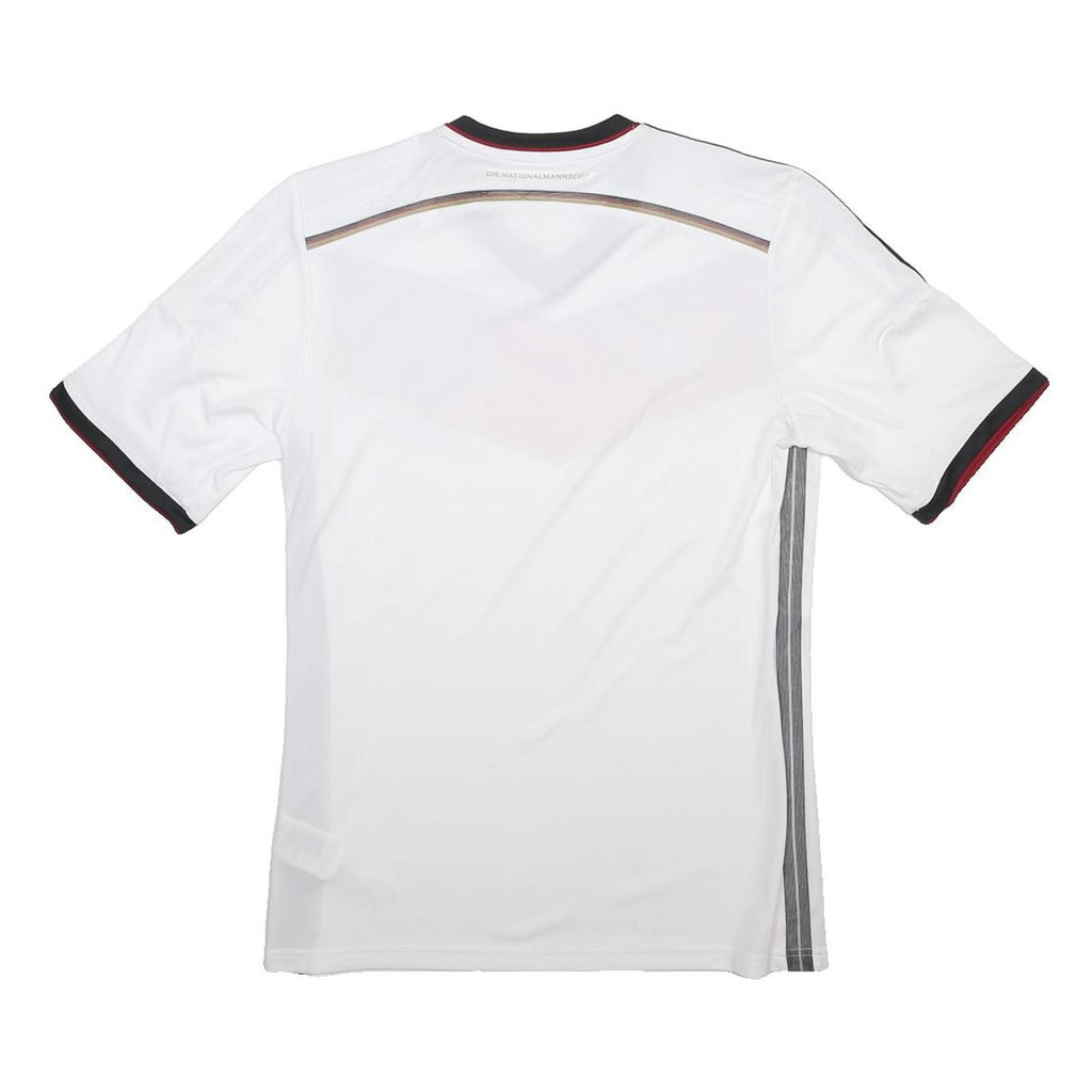 ADIDAS Mens White Black & Red German Football Shirt M Short Sleeve V-Neck