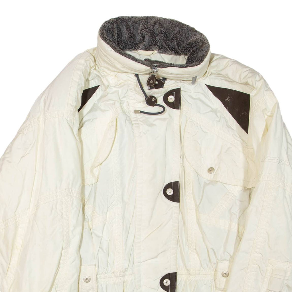 Womens Jacket White Nylon UK 14