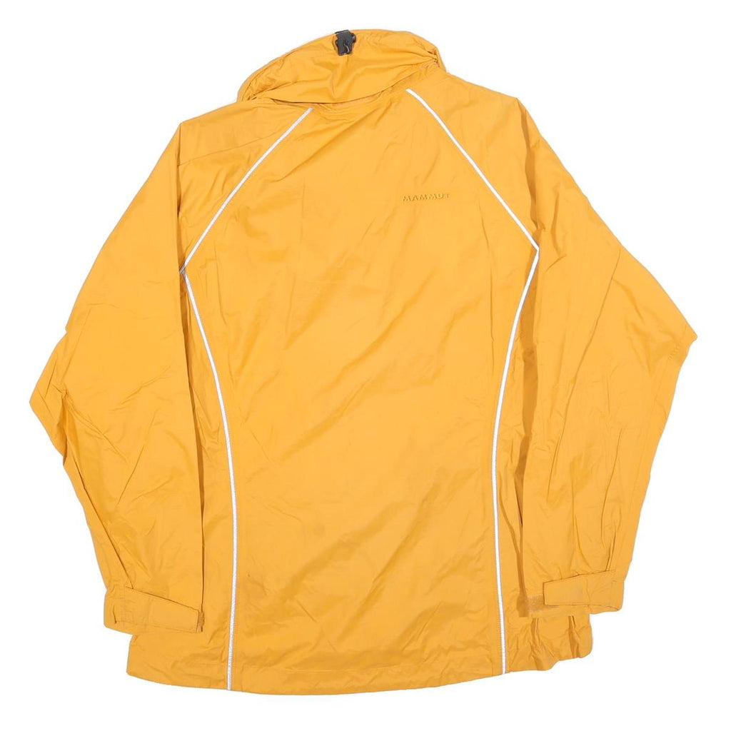 MAMMUT Womens Yellow Outdoor Jacket L Polyester Blend Zip Plain Lightweight