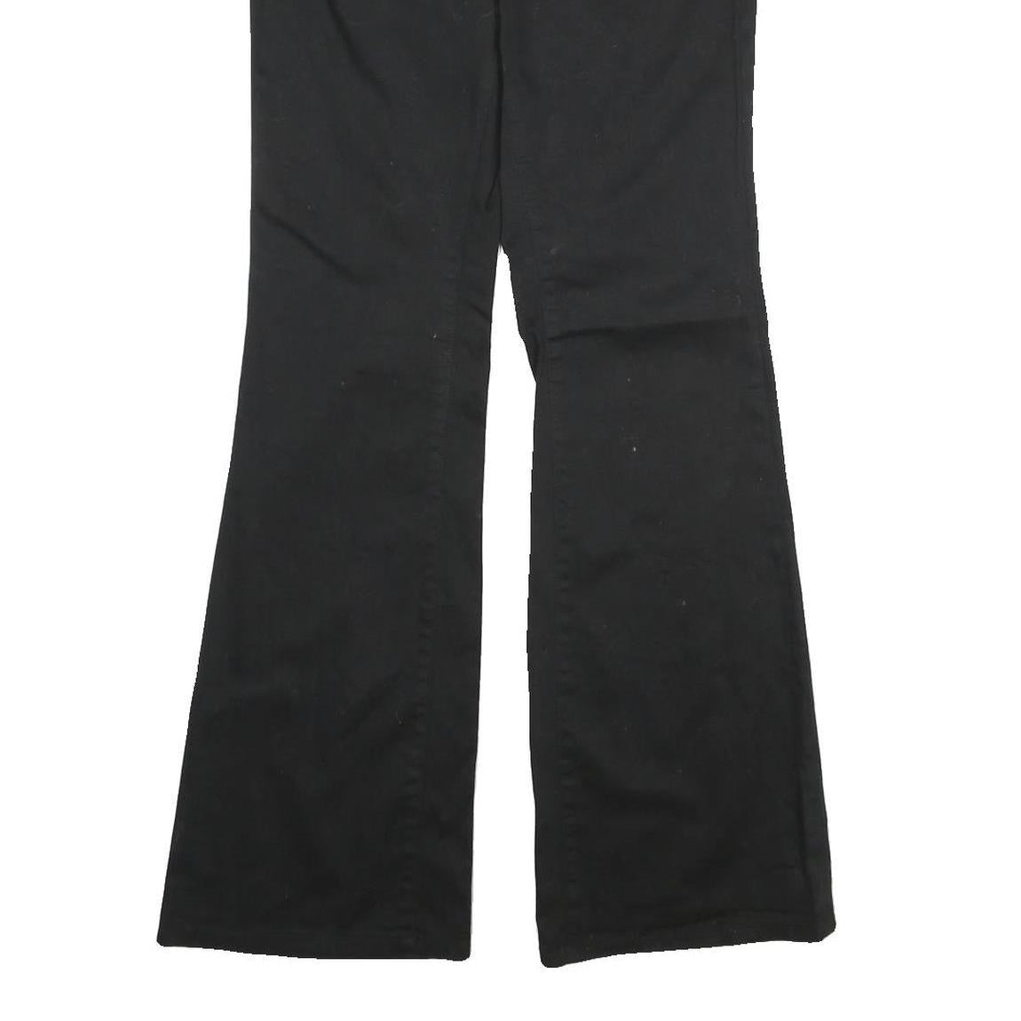 DICKIES Womens Black Cotton Regular Flared Trousers W30 L32 Workwear Pants