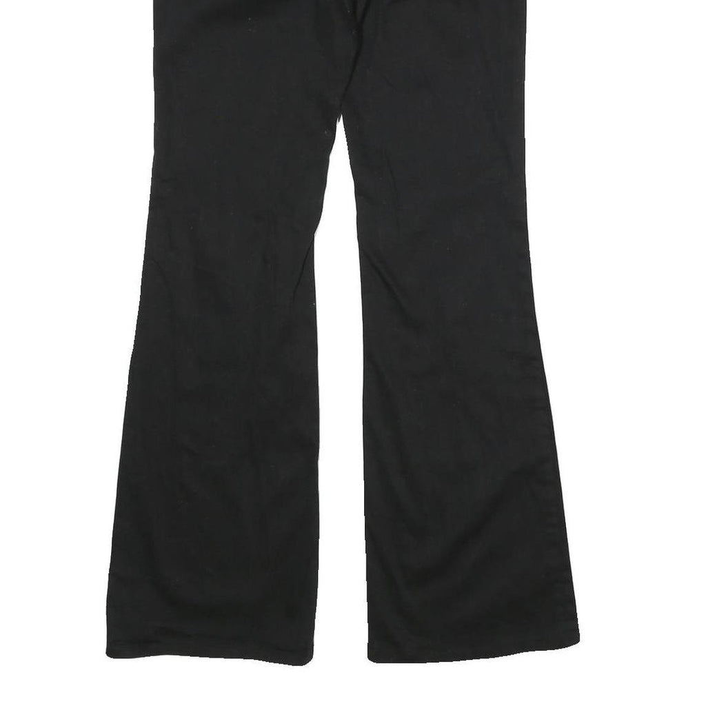 DICKIES Womens Black Cotton Regular Flared Trousers W30 L32 Workwear Pants
