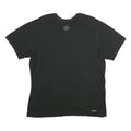 CALVIN KLEIN Mens Black V-Neck T-Shirt L Cotton Minimalist Short Sleeve Casual