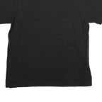 CALVIN KLEIN Mens Black V-Neck T-Shirt L Cotton Minimalist Short Sleeve Casual