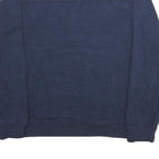 NFL Mens Blue Navy New England Patriots Crew Neck L Cotton Blend Pullover