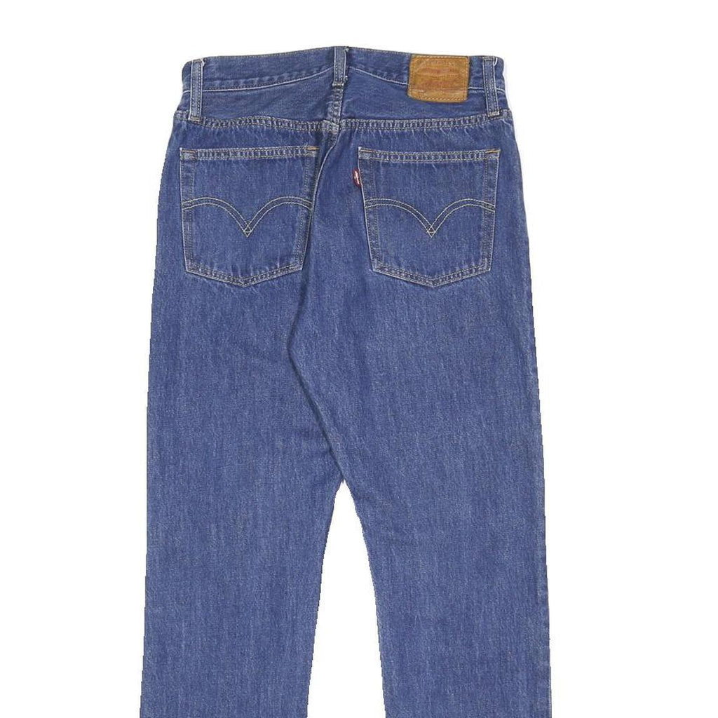 LEVI'S 501 BIG E Womens Jeans Blue Regular Straight Denim Raw W27 L30 Classic