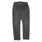 LEVI'S Womens Regular Fit Black Denim Jeans W32 L30 Cotton Blend Zip Pockets