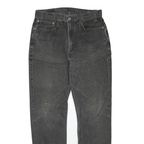 LEVI'S Womens Regular Fit Black Denim Jeans W32 L30 Cotton Blend Zip Pockets