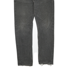 LEVI'S Womens Regular Fit Black Denim Jeans W32 L30 Cotton Blend Zip Pockets