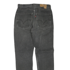 LEVI'S Womens Regular Fit Black Denim Jeans W32 L30 Cotton Blend Zip Pockets