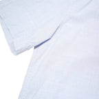 TOMMY HILFIGER Mens Light Blue Plain Short Sleeve Shirt M Cotton Blend Casual