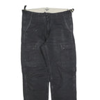 CARHARTT Mens Cotton Blend Black Relaxed Straight Trousers W29 L30 Workwear
