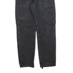CARHARTT Mens Cotton Blend Black Relaxed Straight Trousers W29 L30 Workwear