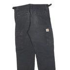 CARHARTT Mens Cotton Blend Black Relaxed Straight Trousers W29 L30 Workwear