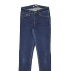 LEVI'S 710 Womens Slim Skinny Denim Medium Blue Cotton Blend W25 L30 Skinny Fit